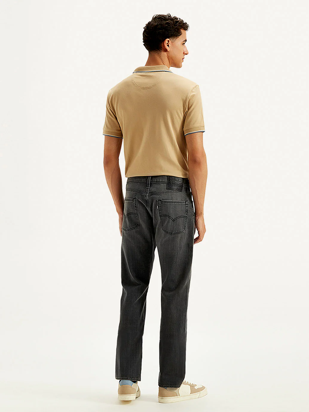 Men's 513 Charcoal Grey Slim Straight Fit Mid Rise Jeans - Image 3