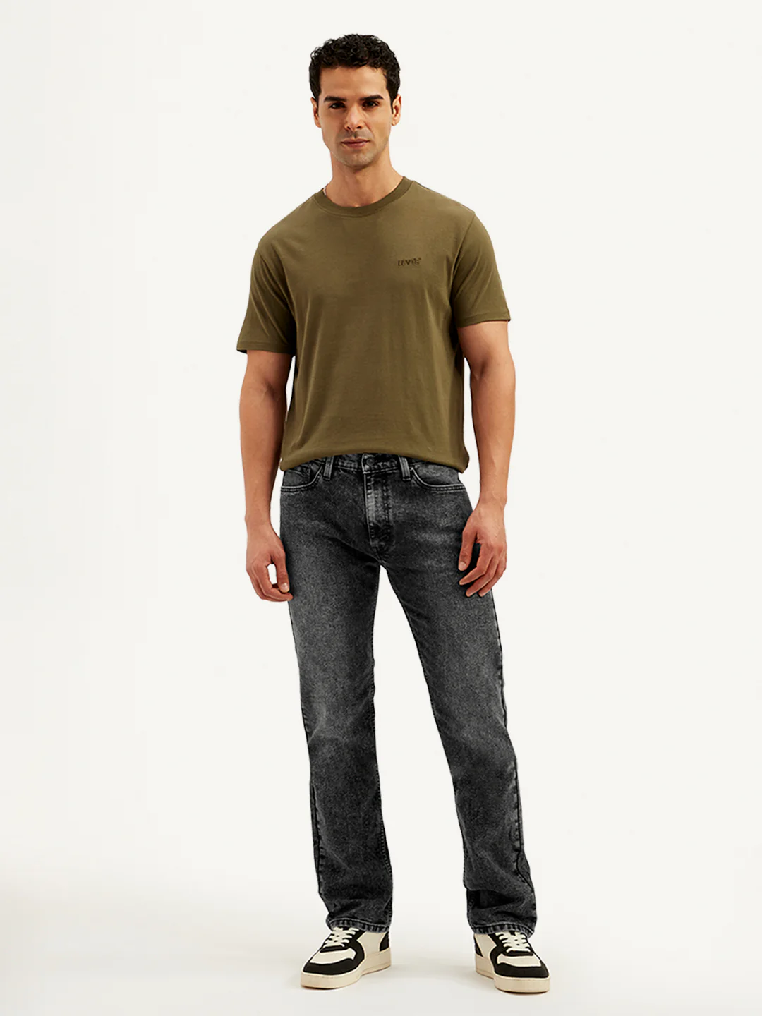 Men's 513 Charcoal Grey Slim Straight Fit Mid Rise Jeans - Image 2