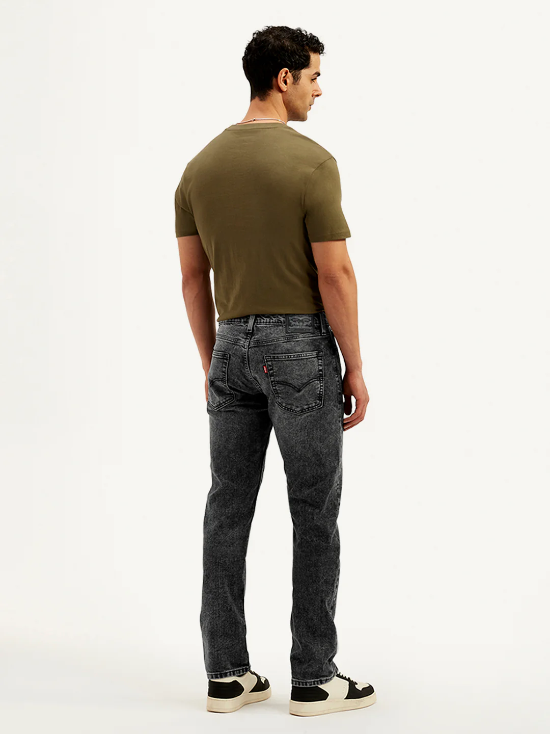 Men's 513 Charcoal Grey Slim Straight Fit Mid Rise Jeans - Image 3