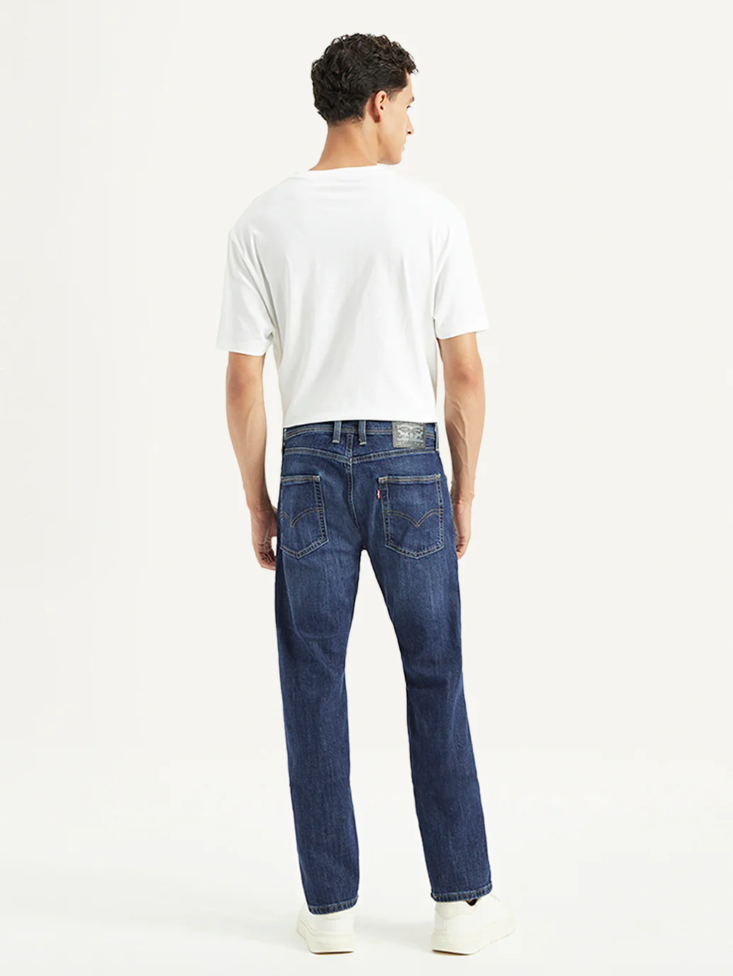 Men's 513 Dark Blue Slim Straight Fit Mid Rise Jeans - Image 3