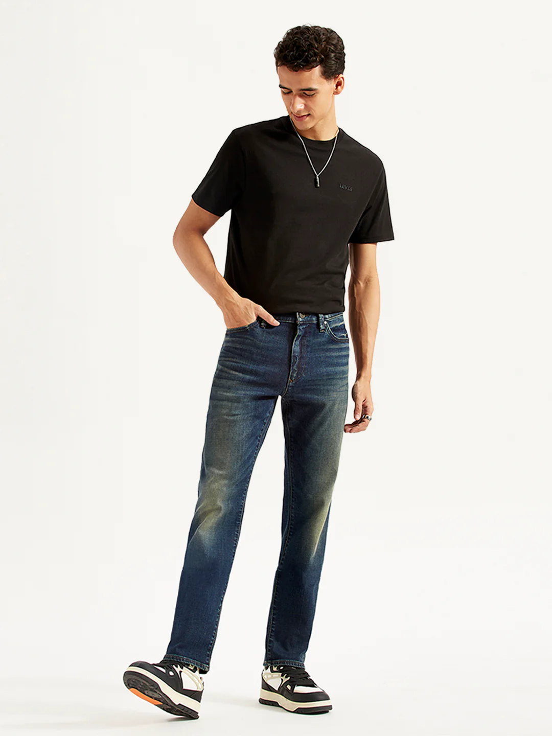 Men's Redloop 513 Slim Straight Fit Mid Rise Jeans