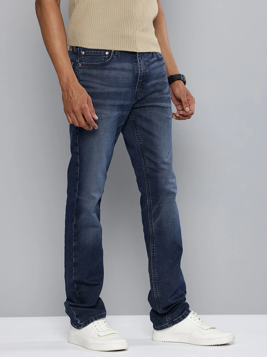 Men's 511 Dark Blue Slim Fit Mid Rise Jeans - Image 3