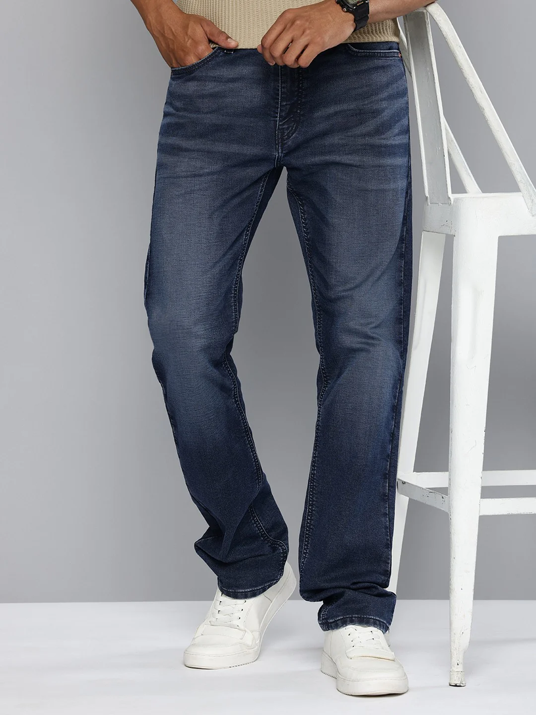Men's 511 Dark Blue Slim Fit Mid Rise Jeans - Image 5