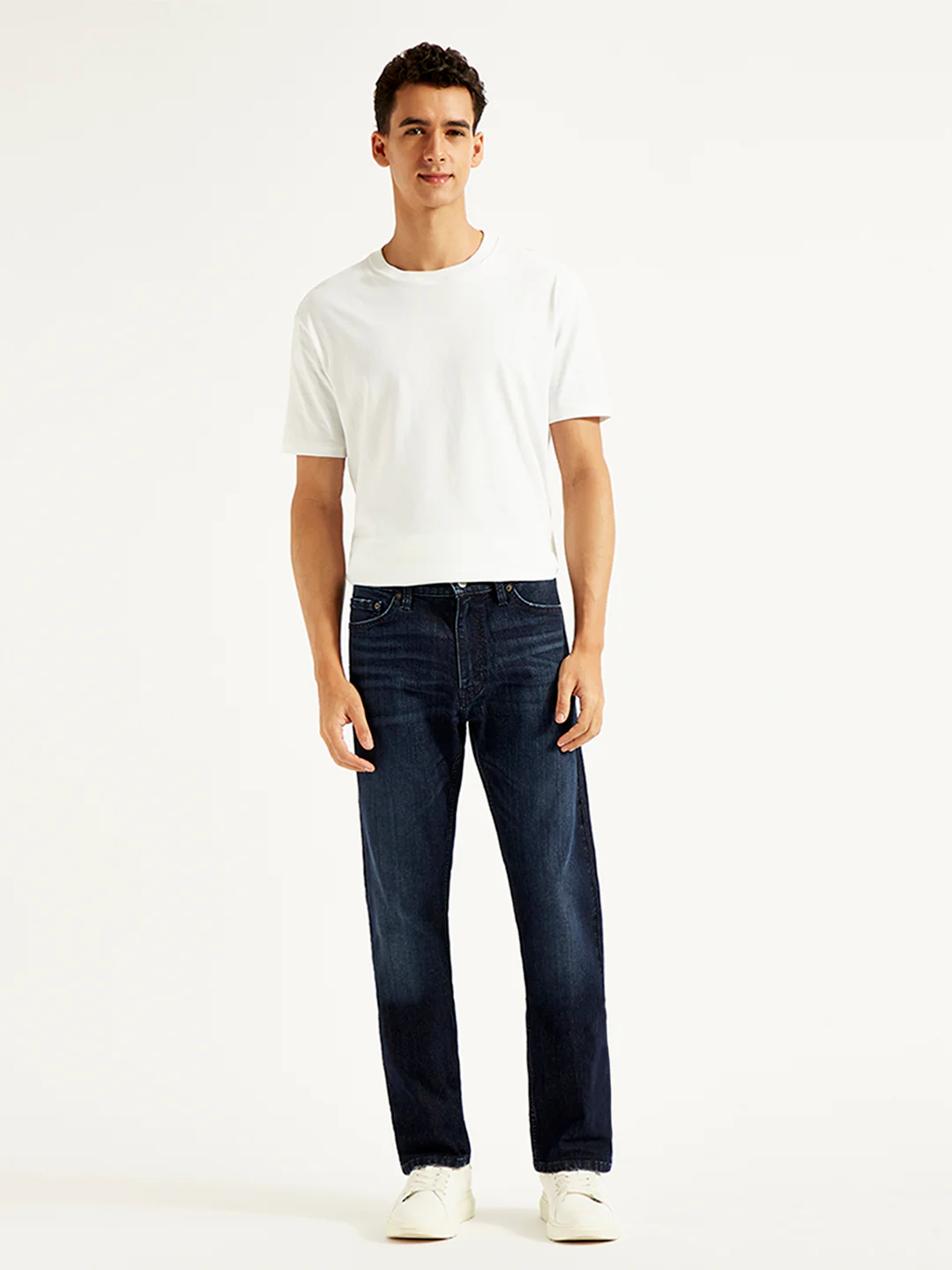 Men's 513 Blue Slim Straight Fit Mid Rise Jeans - Image 2