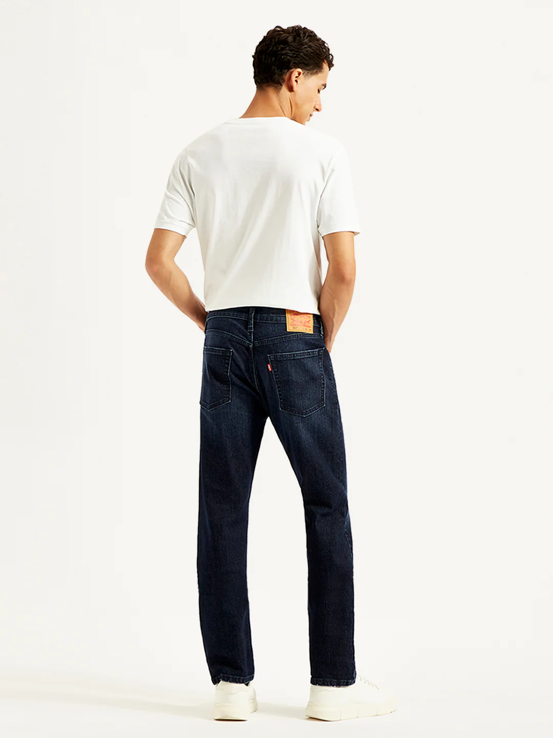 Men's 513 Blue Slim Straight Fit Mid Rise Jeans - Image 3
