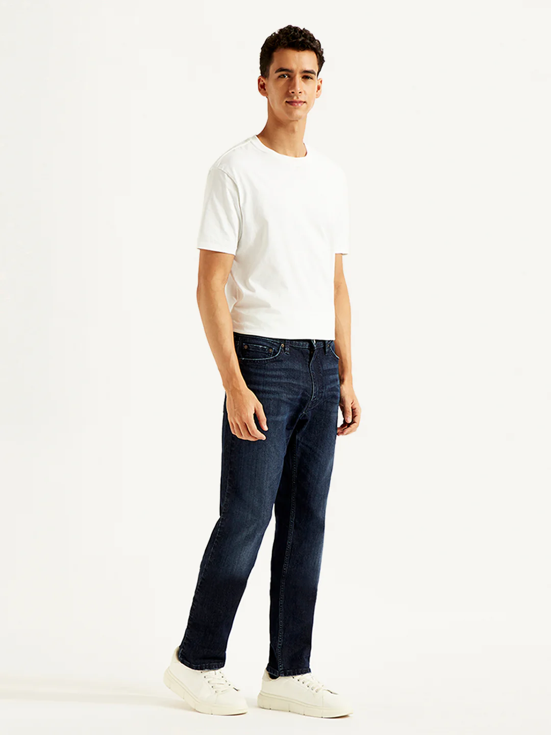 Men's 513 Blue Slim Straight Fit Mid Rise Jeans - Image 5