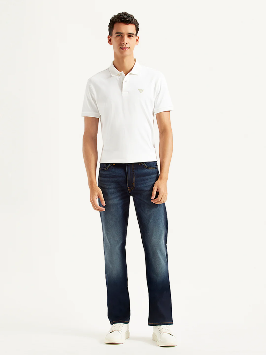 Men's 513 Blue Slim Straight Fit Mid Rise Jeans - Image 2