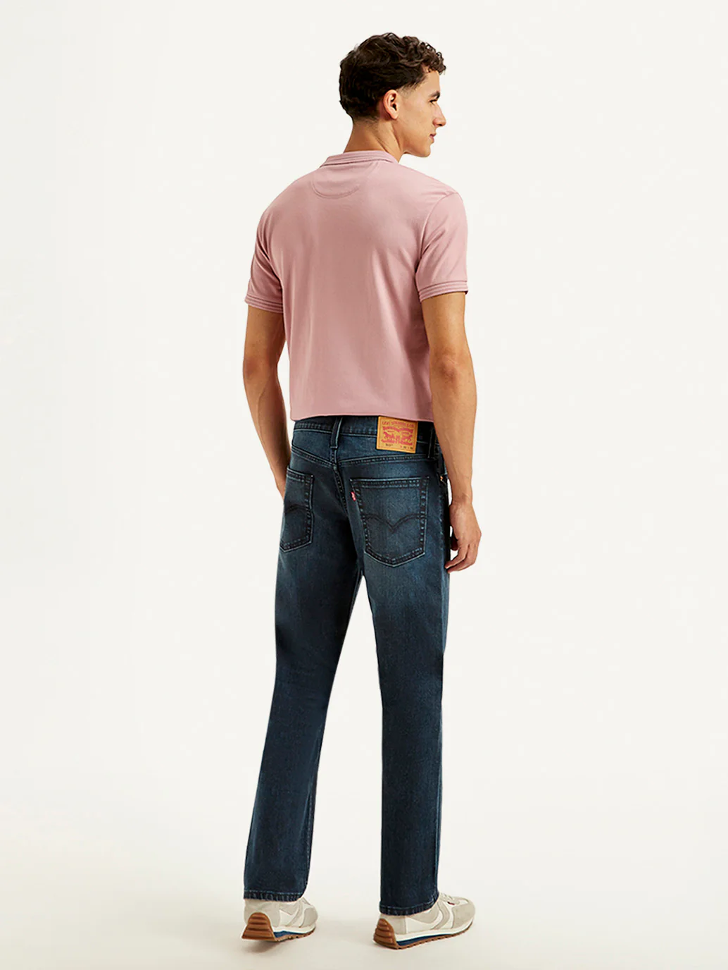 Men's 513 Dark Blue Slim Straight Fit Mid Rise Jeans - Image 3