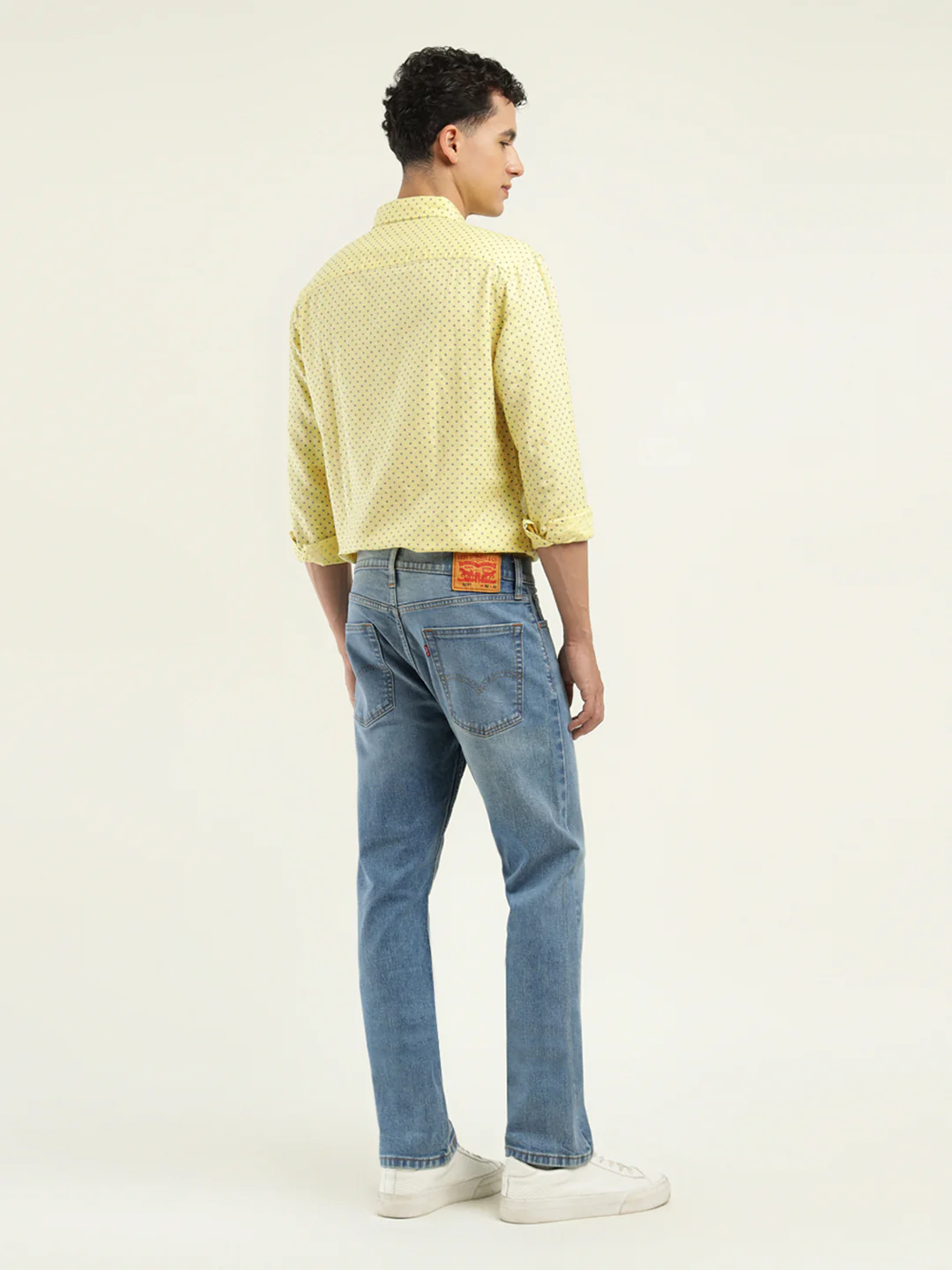 Men's 513 Indigo Slim Straight Fit Mid Rise Jeans - Image 3