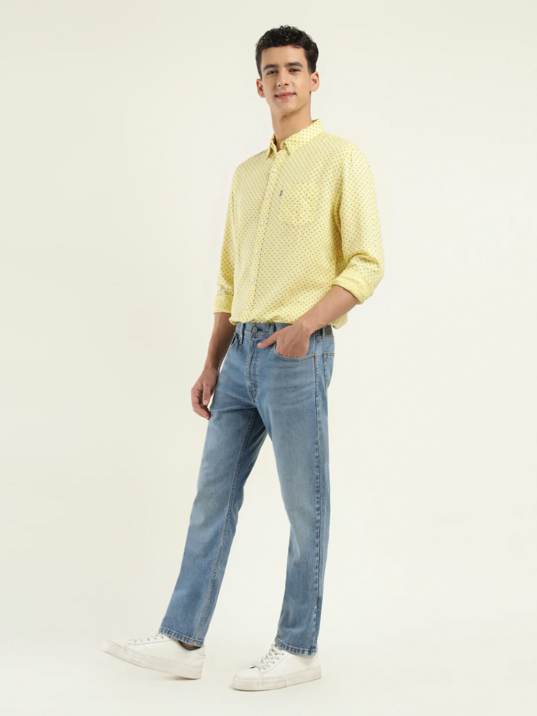 Men's 513 Indigo Slim Straight Fit Mid Rise Jeans - Image 6