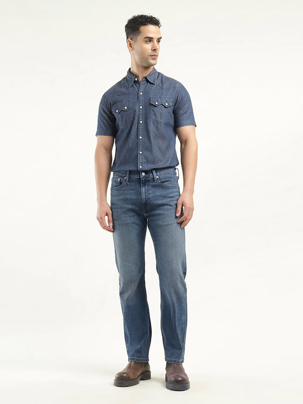 Men's 513 Indigo Slim Straight Fit Mid Rise Jeans