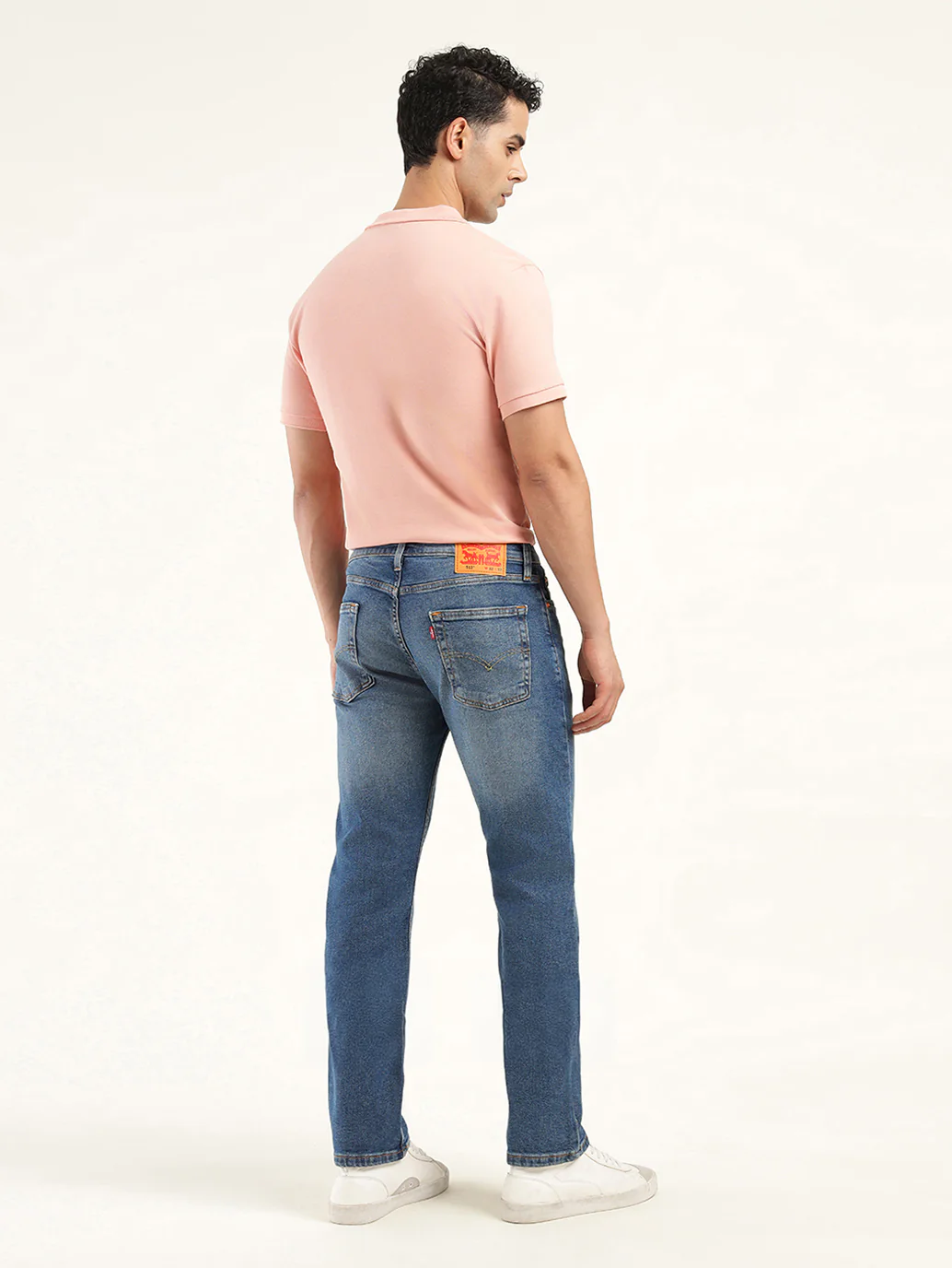 Men's 513 Indigo Slim Straight Fit Mid Rise Jeans - Image 3