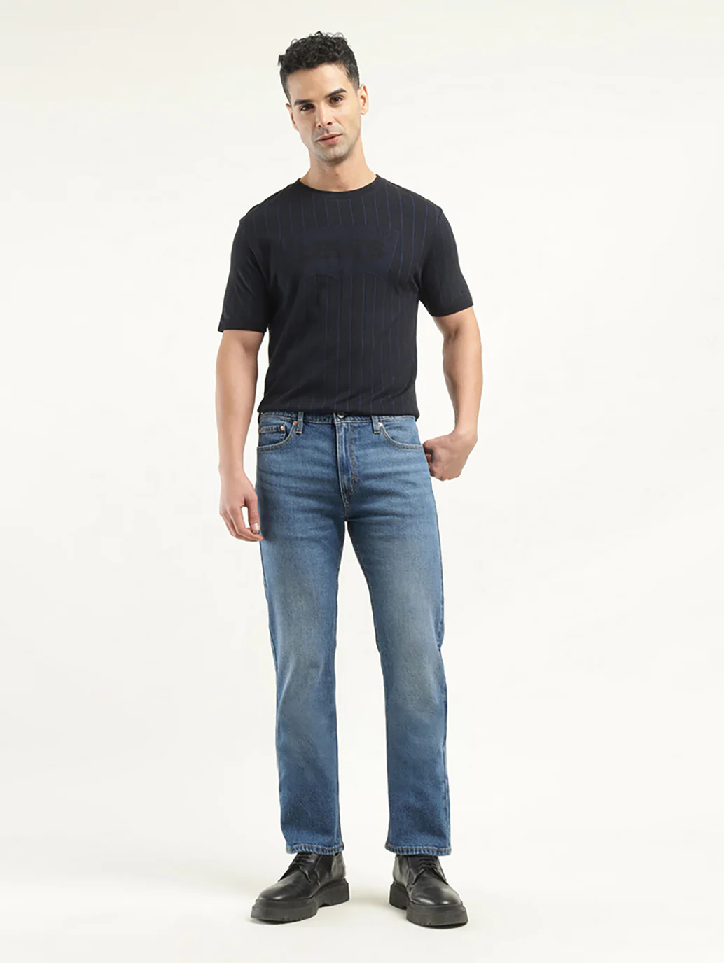 Men's 513 Indigo Slim Straight Fit Mid Rise Jeans - Image 2