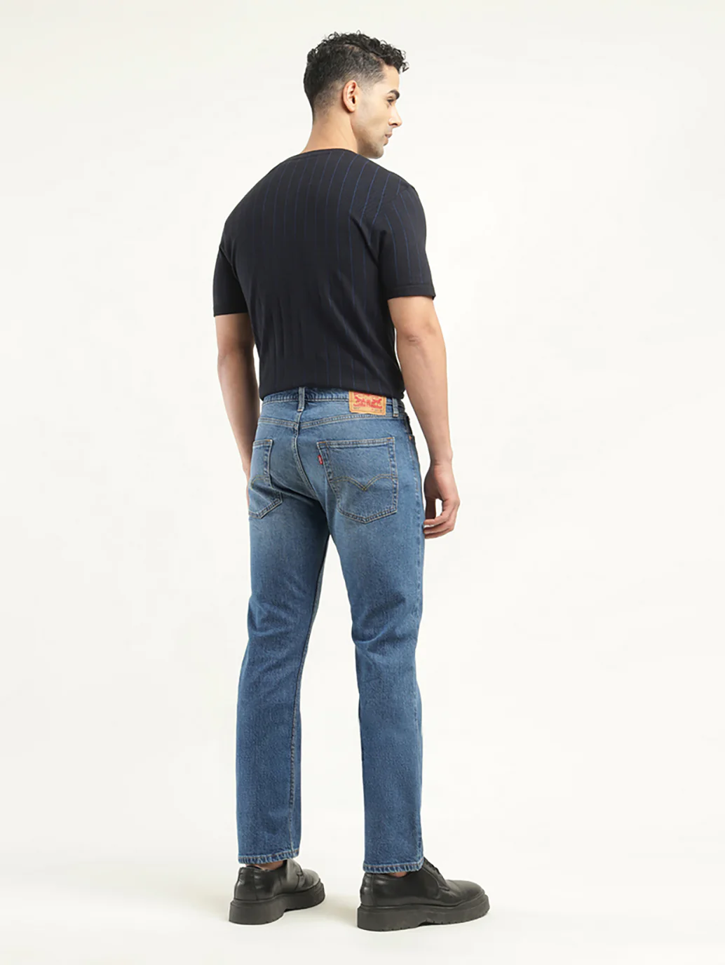 Men's 513 Indigo Slim Straight Fit Mid Rise Jeans - Image 3