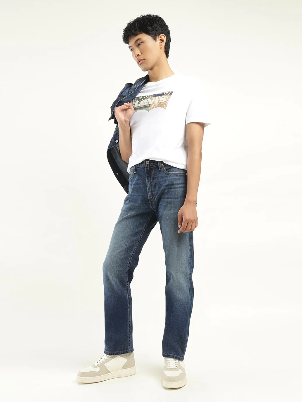 Men's 513 Indigo Slim Straight Fit Mid Rise Jeans
