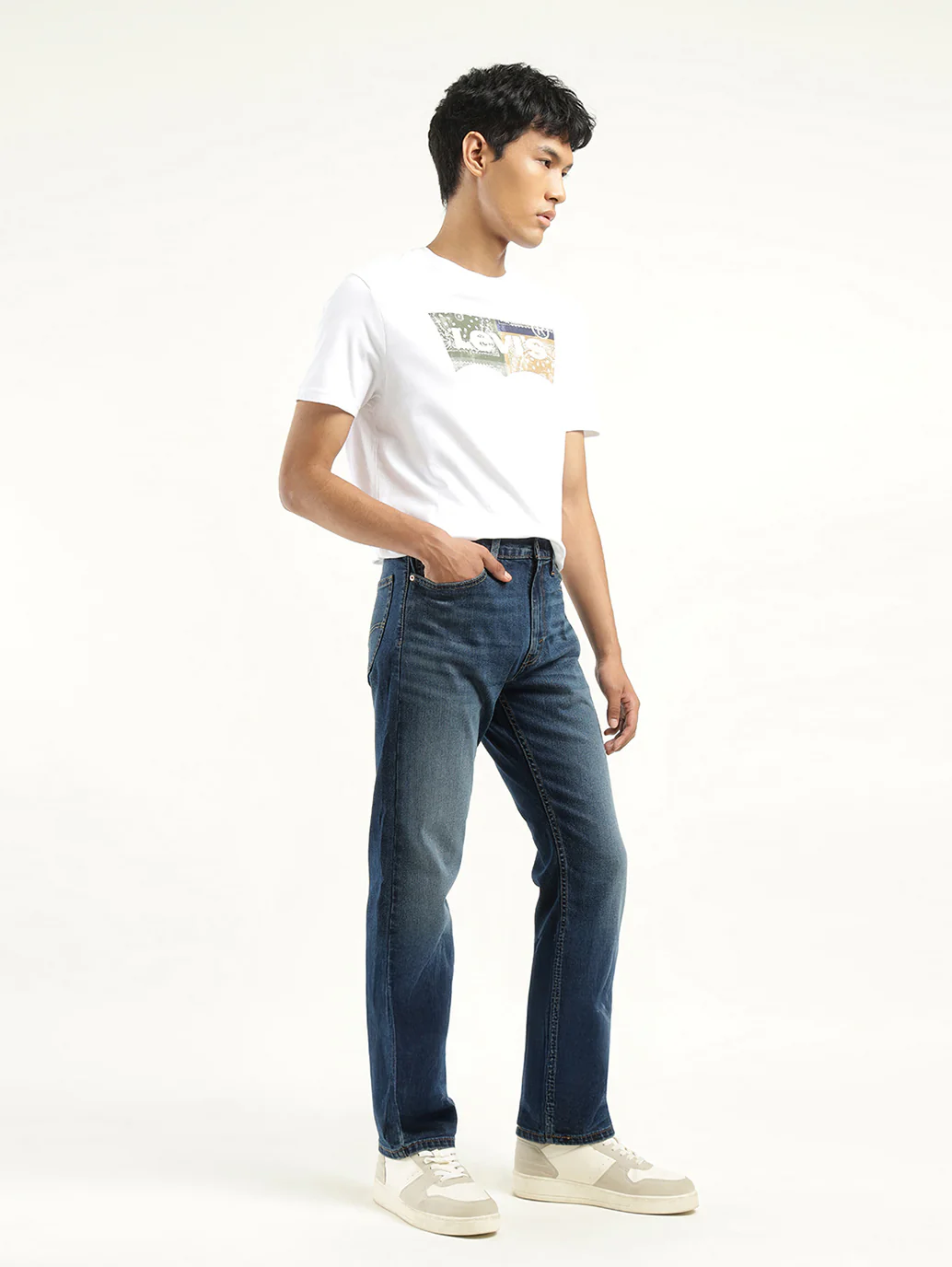 Men's 513 Indigo Slim Straight Fit Mid Rise Jeans - Image 6