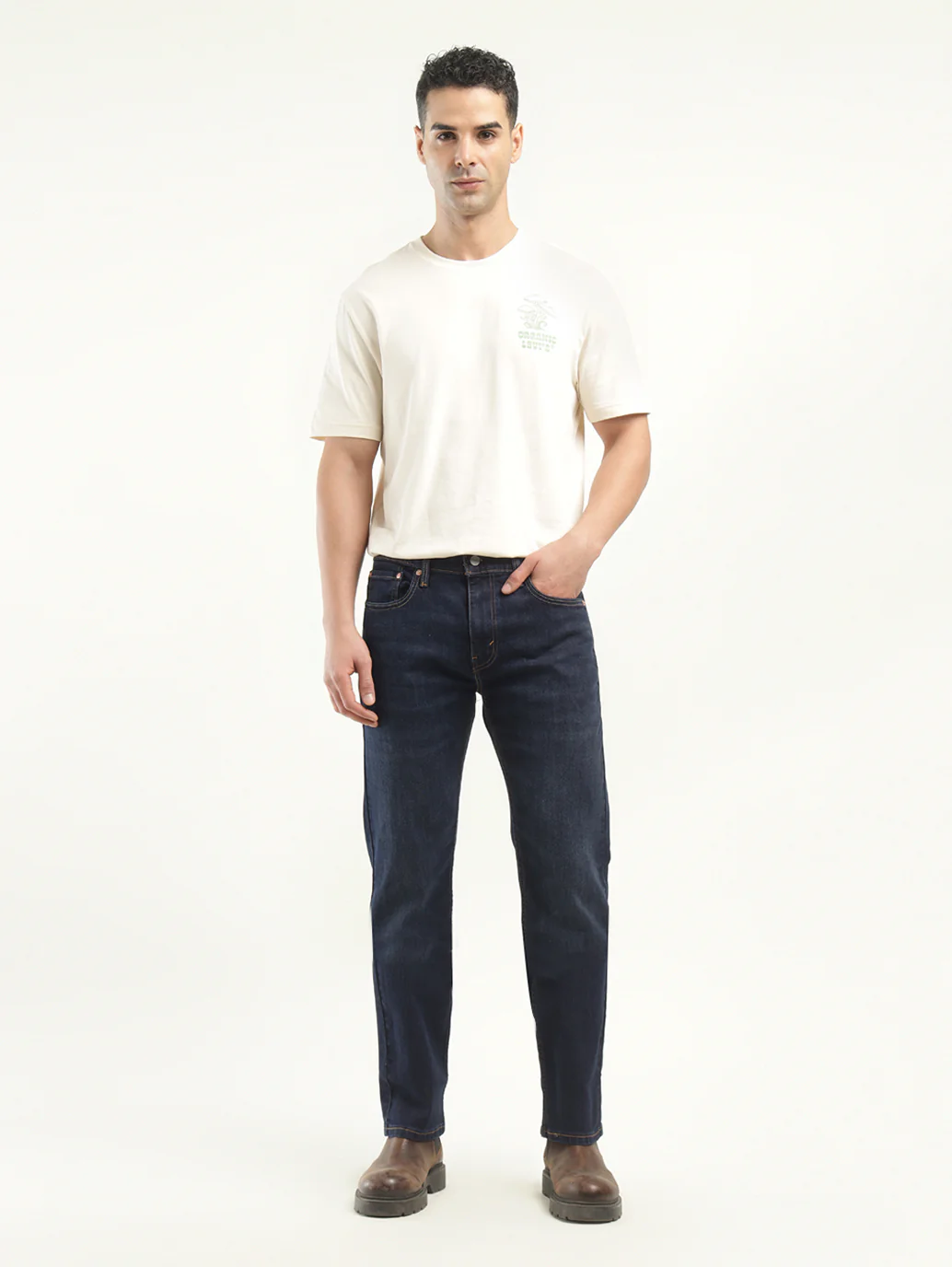 Men's 513 Indigo Slim Straight Fit Mid Rise Jeans - Image 2
