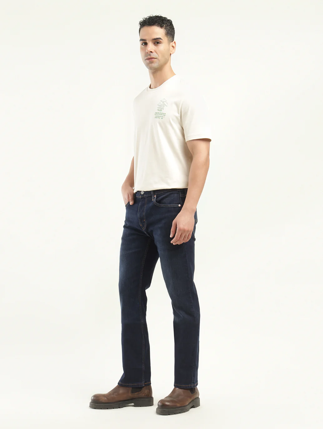 Men's 513 Indigo Slim Straight Fit Mid Rise Jeans - Image 6