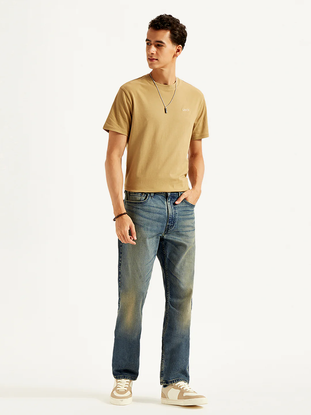 Men's 513 Blue Slim Straight Fit Mid Rise Jeans
