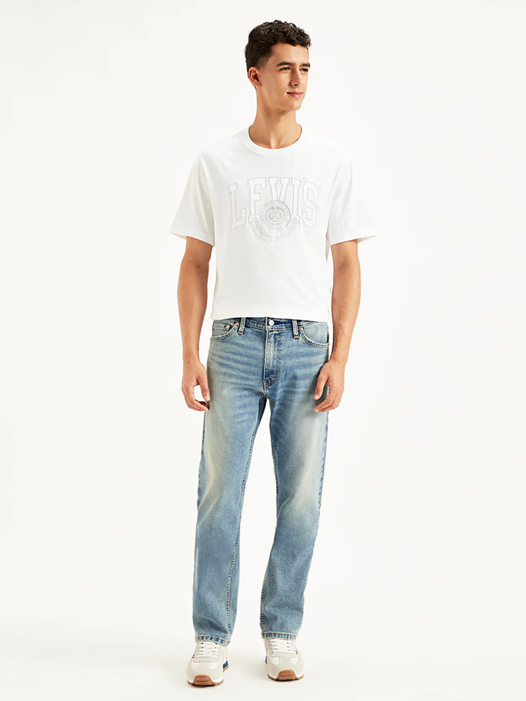 Men's 513 Light Blue Slim Straight Fit Mid Rise Jeans