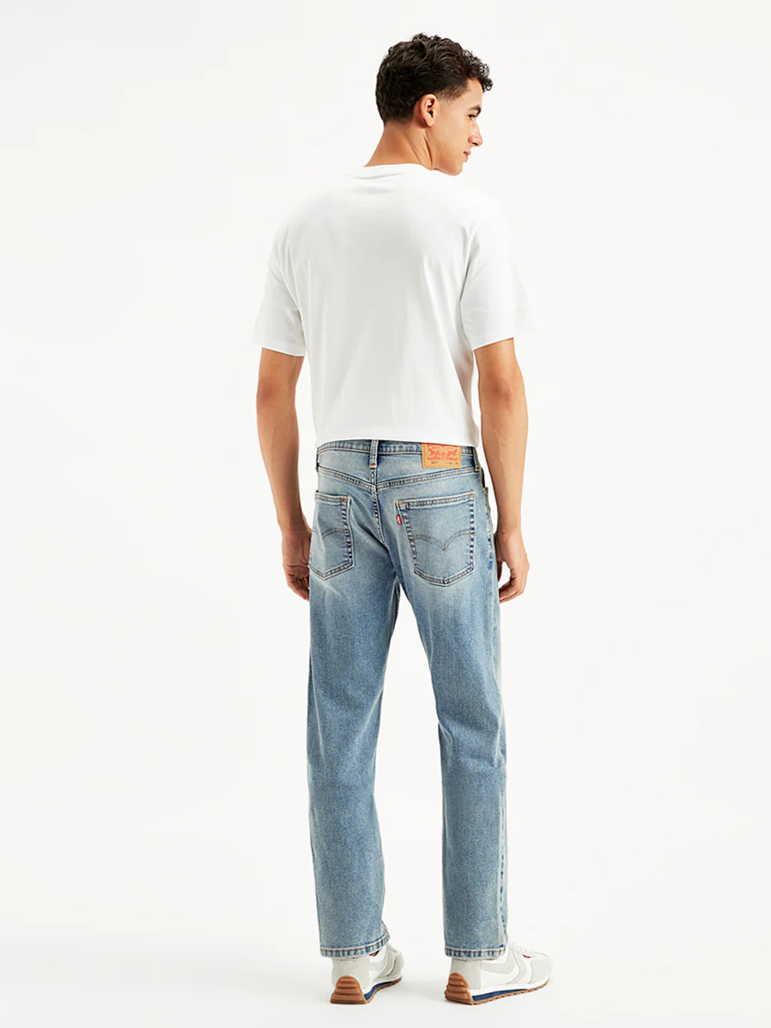 Men's 513 Light Blue Slim Straight Fit Mid Rise Jeans - Image 2