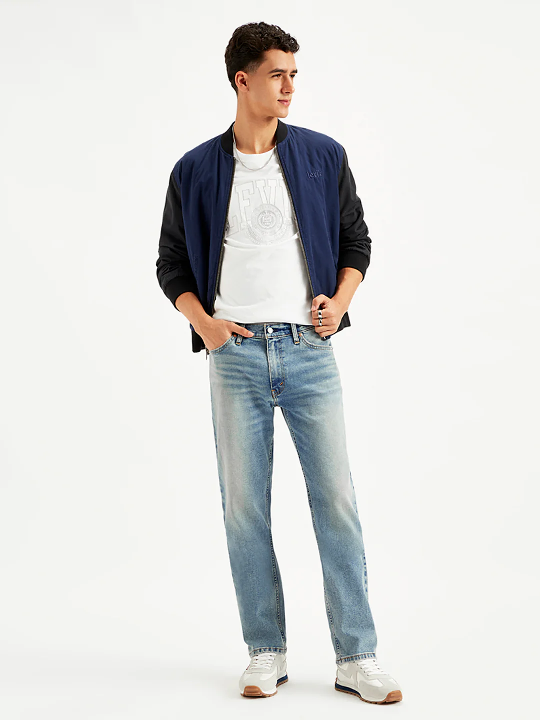Men's 513 Light Blue Slim Straight Fit Mid Rise Jeans - Image 6
