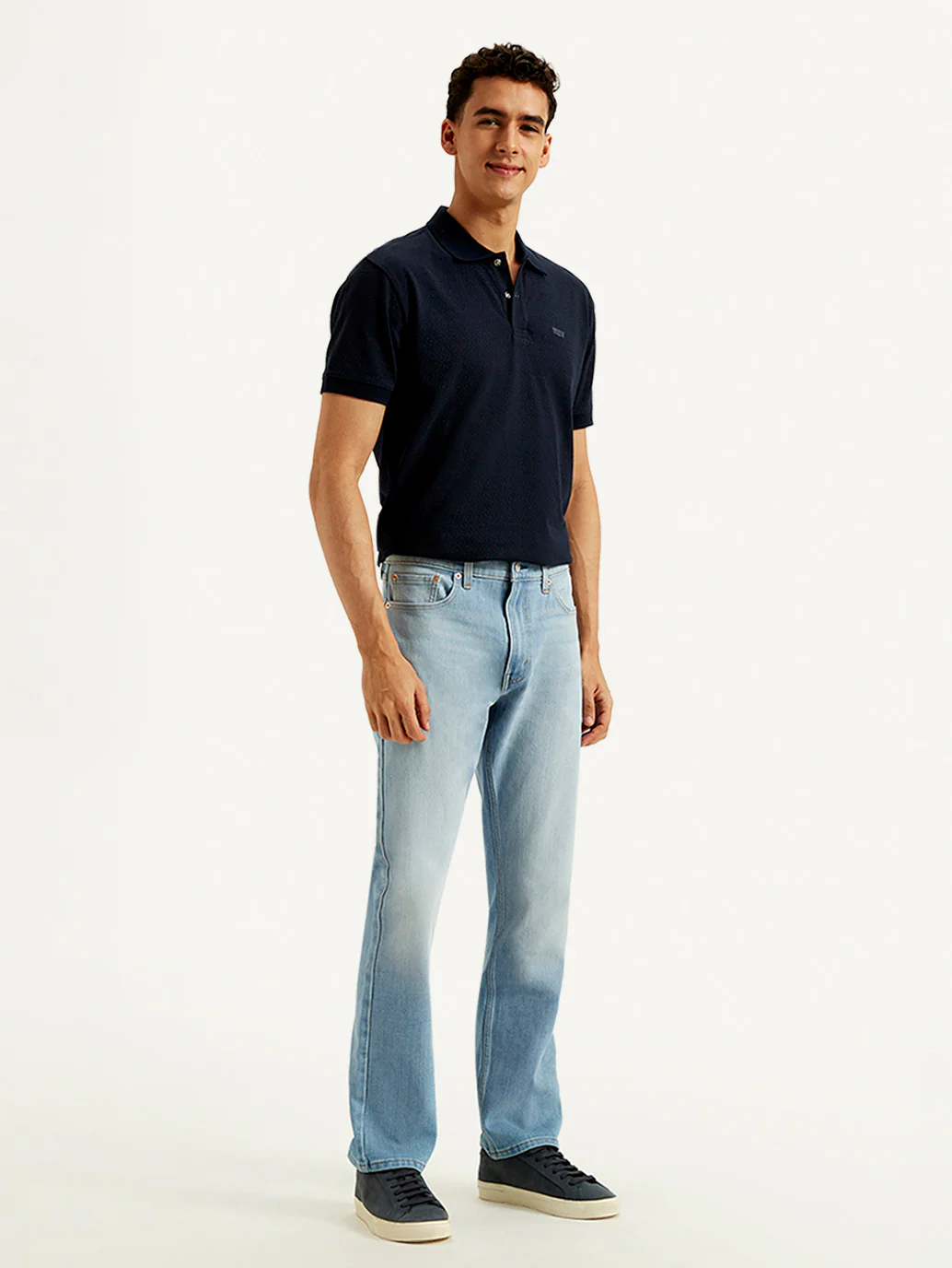 Men's 513 Blue Slim Straight Fit Mid Rise Jeans - Image 6