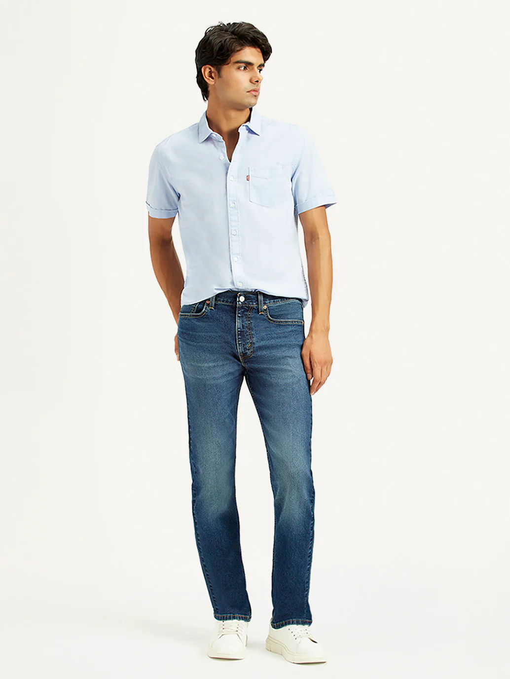 Men's 513 Dark Indigo Slim Straight Fit Mid Rise Jeans