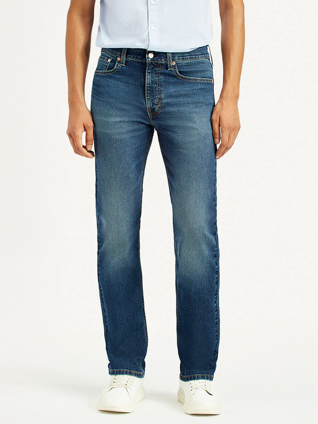 Men's 513 Dark Indigo Slim Straight Fit Mid Rise Jeans - Image 2