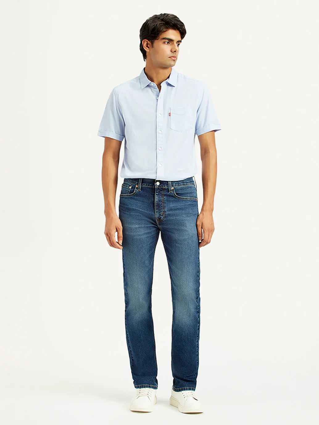 Men's 513 Dark Indigo Slim Straight Fit Mid Rise Jeans - Image 6