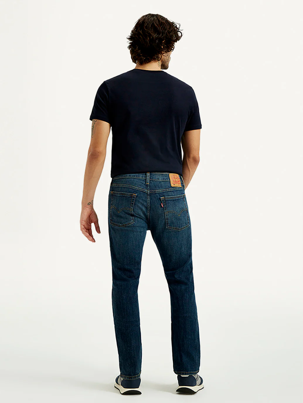 Men's 513 Dark Indigo Slim Straight Fit Mid Rise Jeans - Image 3