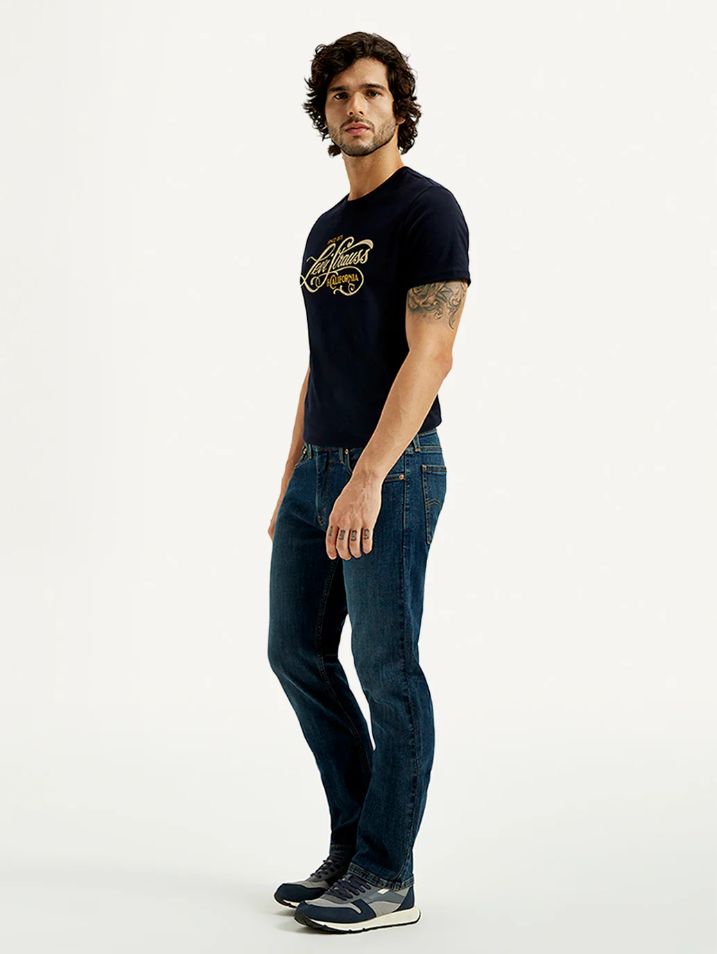 Men's 513 Dark Indigo Slim Straight Fit Mid Rise Jeans - Image 6