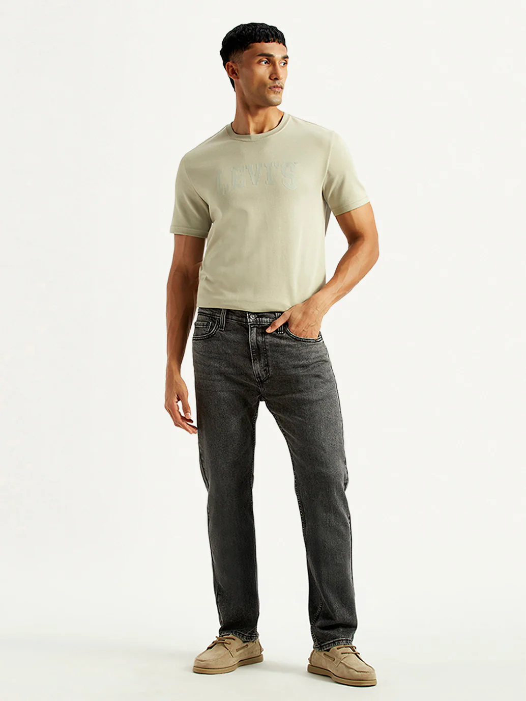 Men's 513 Black Slim Straight Fit Mid Rise Jeans - Image 7