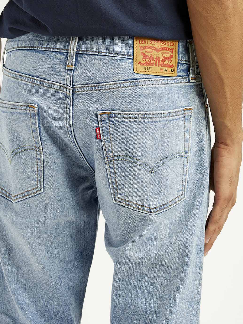 Men's 513 Light Indigo Slim Straight Fit Mid Rise Jeans - Image 6