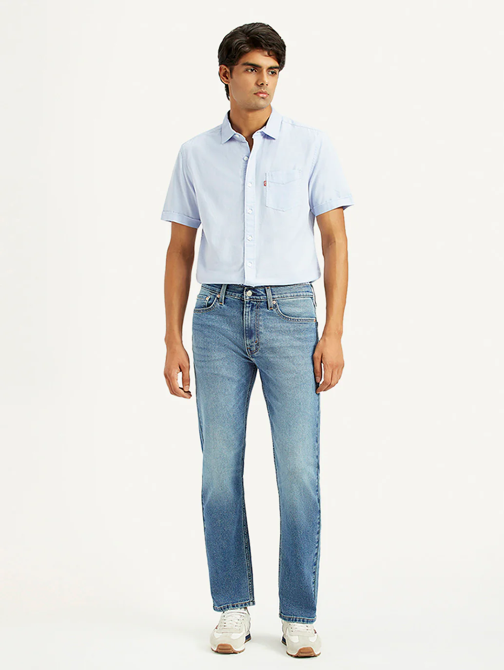 Men's 513 Med Indigo Slim Straight Fit Mid Rise Jeans - Image 2