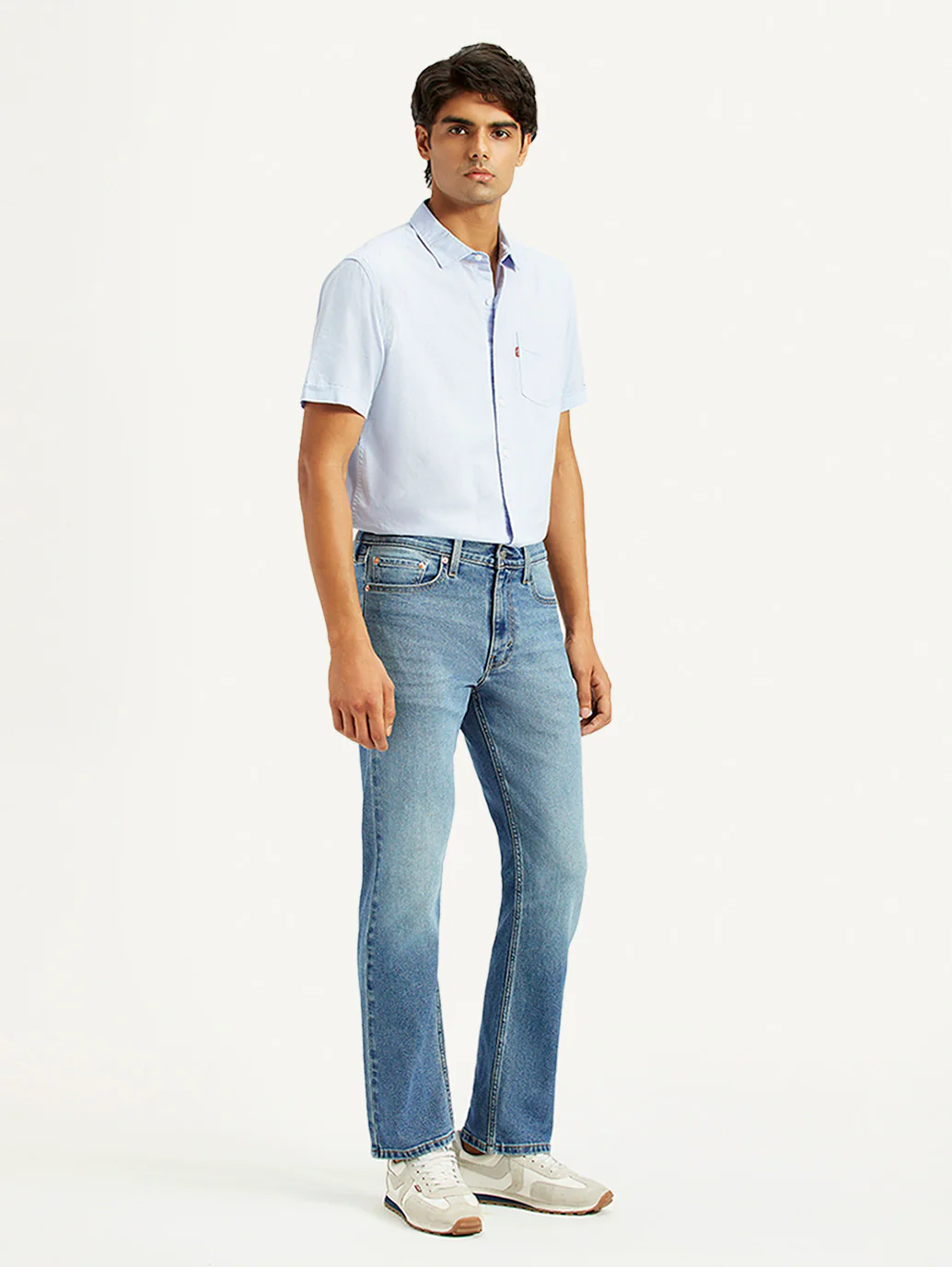 Men's 513 Med Indigo Slim Straight Fit Mid Rise Jeans - Image 7