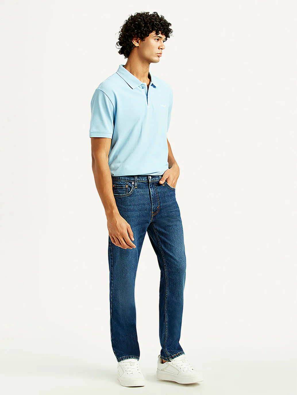 Men's 513 Dark Indigo Slim Straight Fit Mid Rise Jeans - Image 6