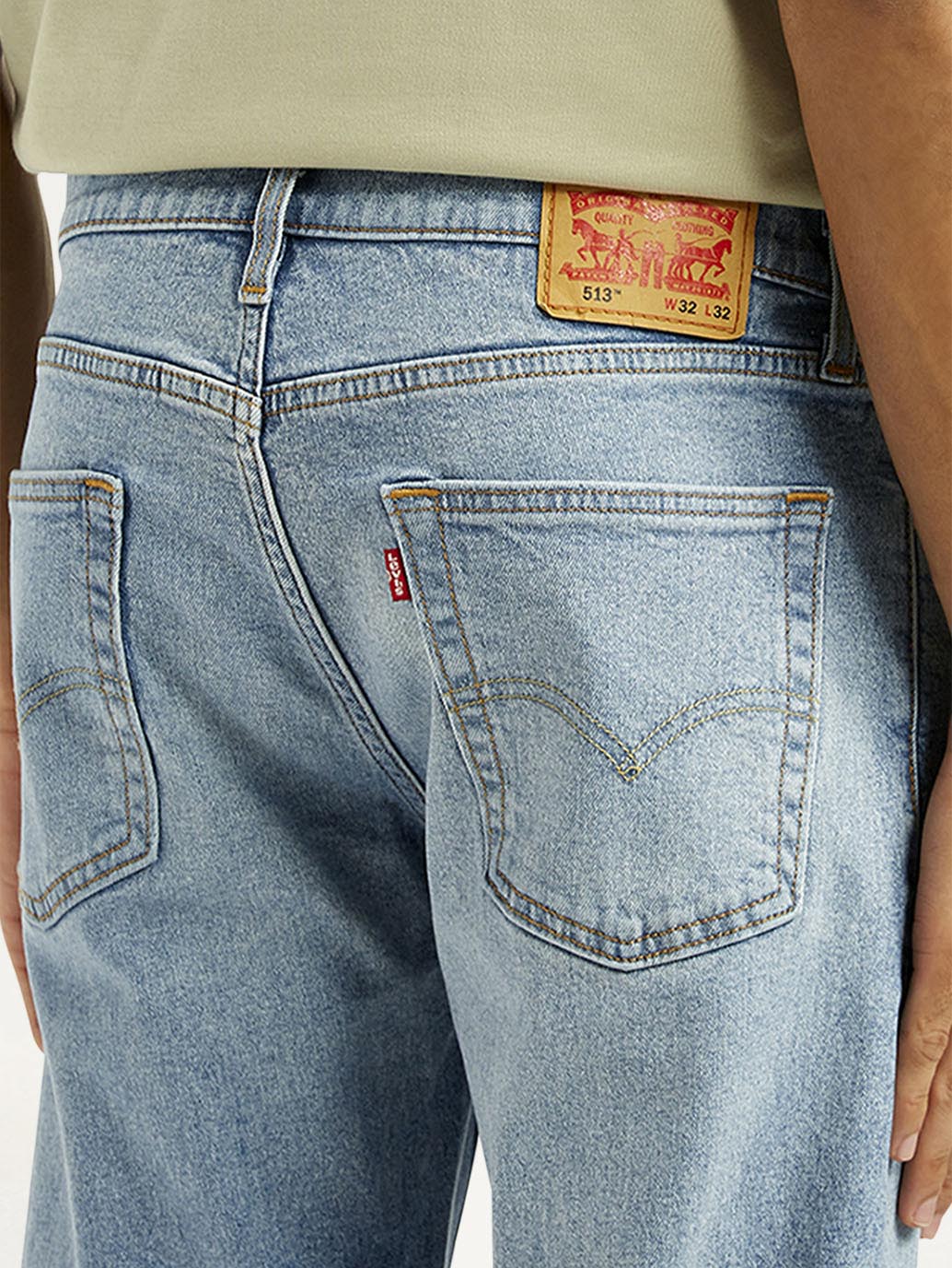 Men's 513 Light Indigo Slim Straight Fit Mid Rise Jeans - Image 5