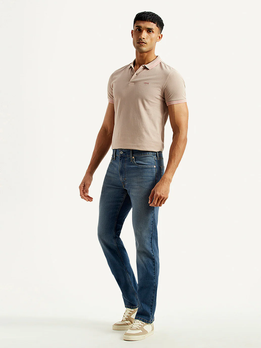 Men's 513 Med Indigo Slim Straight Fit Mid Rise Jeans
