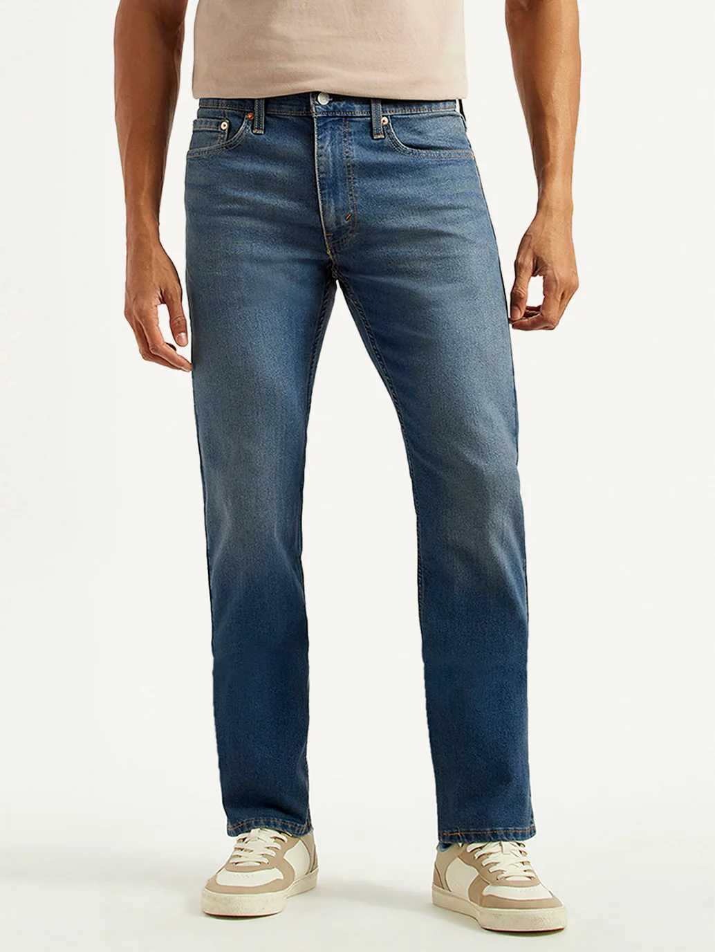 Men's 513 Med Indigo Slim Straight Fit Mid Rise Jeans - Image 2