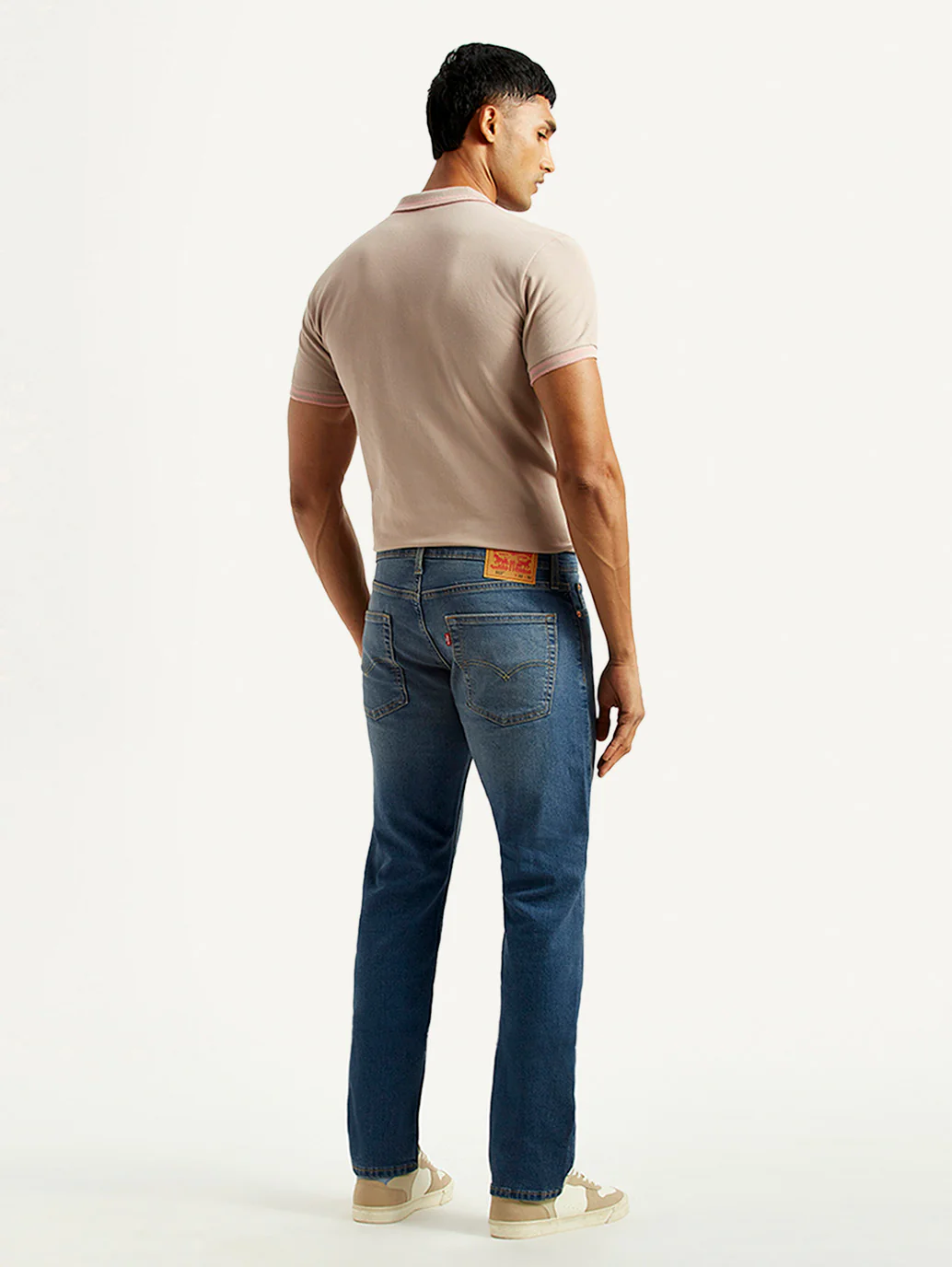 Men's 513 Med Indigo Slim Straight Fit Mid Rise Jeans - Image 3