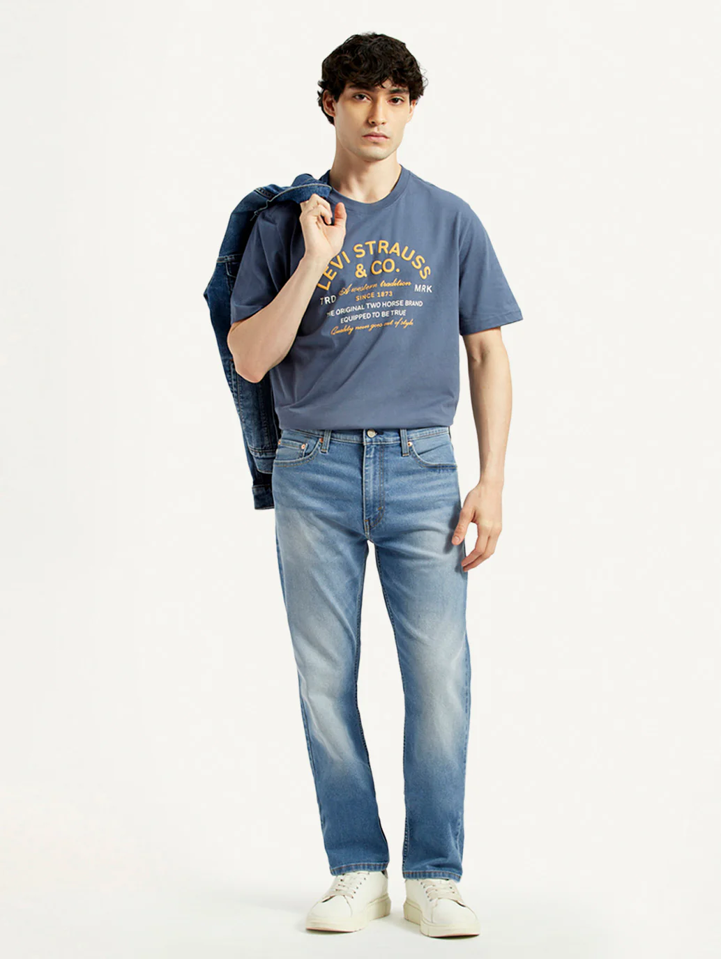 Men's 513 Light Indigo Slim Straight Fit Mid Rise Jeans