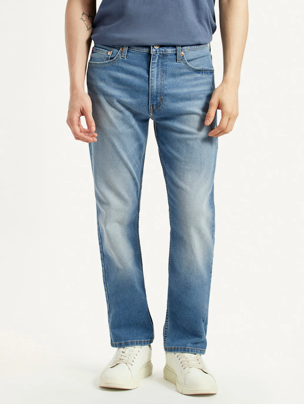 Men's 513 Light Indigo Slim Straight Fit Mid Rise Jeans - Image 3