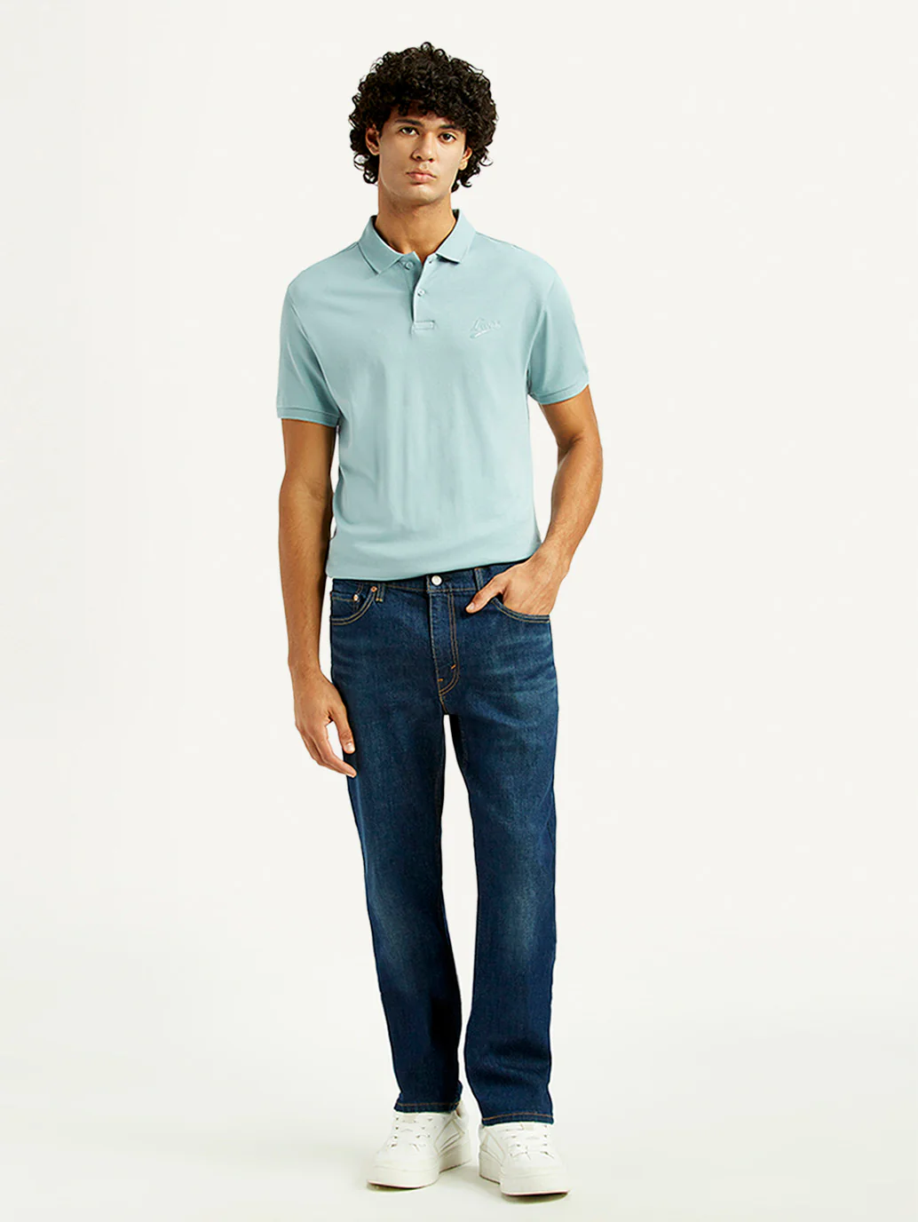 Men's 513 Dark Indigo Slim Straight Fit Mid Rise Jeans - Image 3