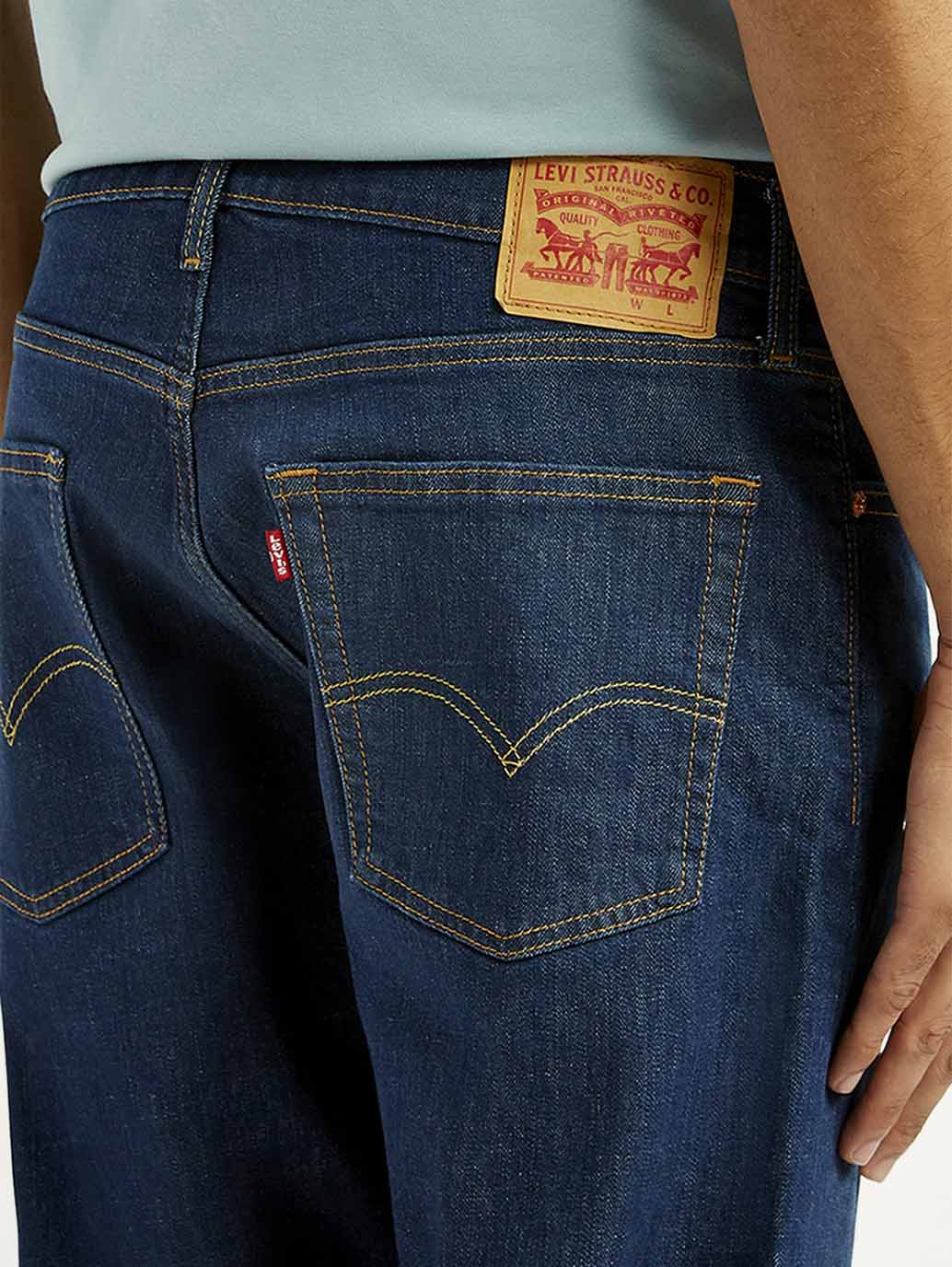 Men's 513 Dark Indigo Slim Straight Fit Mid Rise Jeans - Image 6