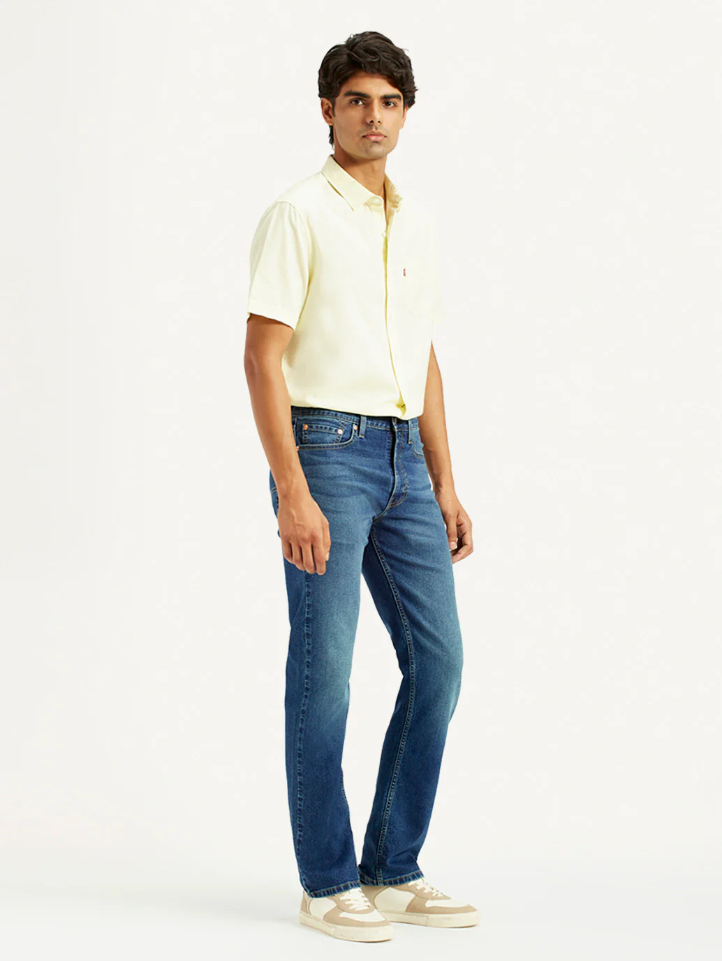 Men's 513 Dark Indigo Slim Straight Fit Mid Rise Jeans - Image 7
