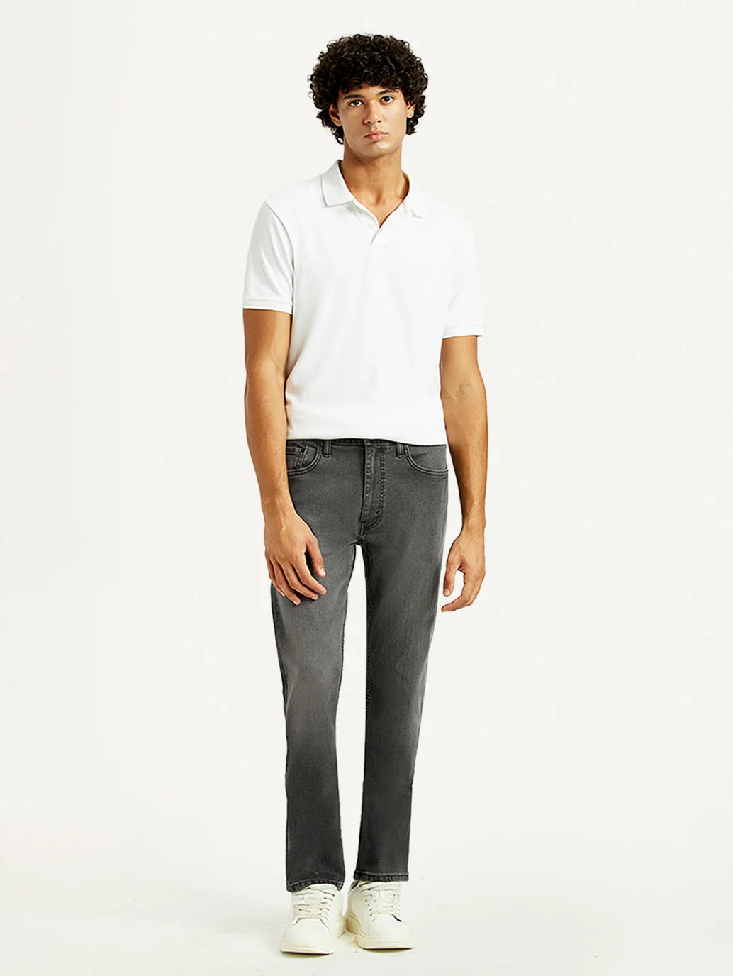 Men's 513 Grey Slim Straight Fit Mid Rise Jeans - Image 2