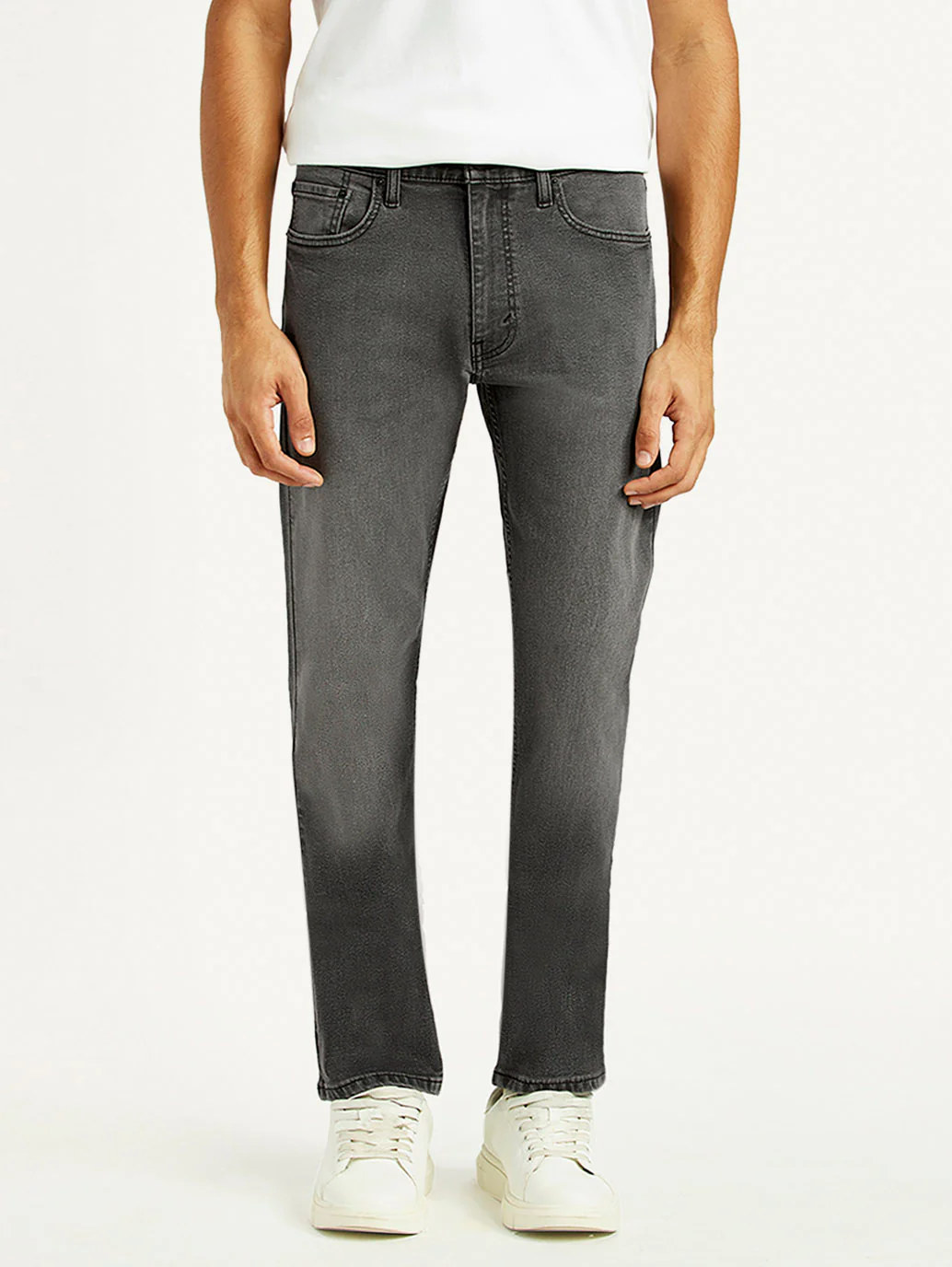 Men's 513 Grey Slim Straight Fit Mid Rise Jeans - Image 3