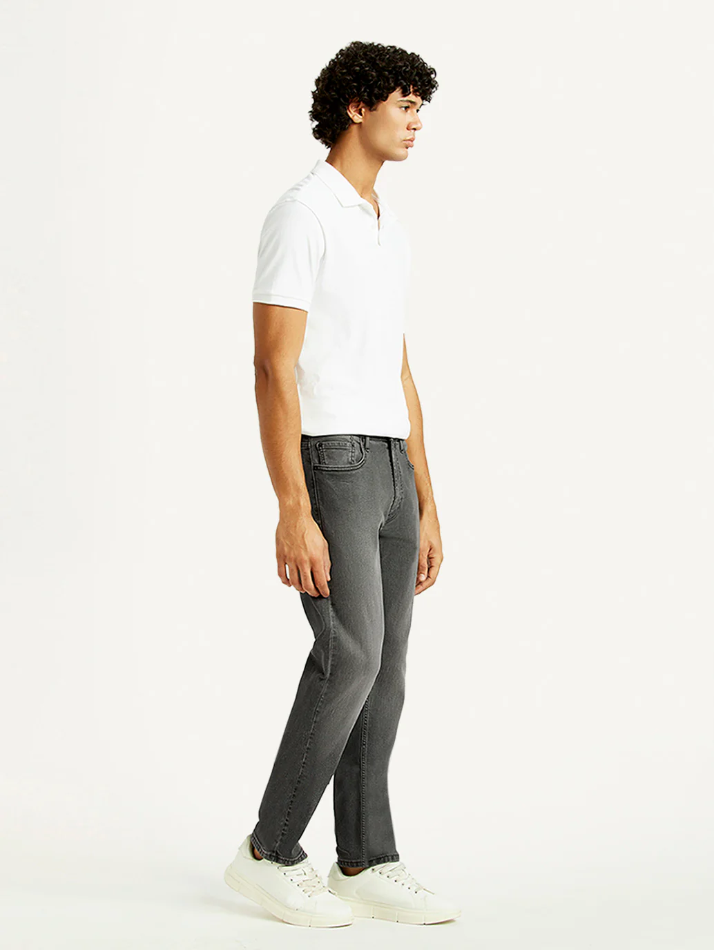 Men's 513 Grey Slim Straight Fit Mid Rise Jeans - Image 7