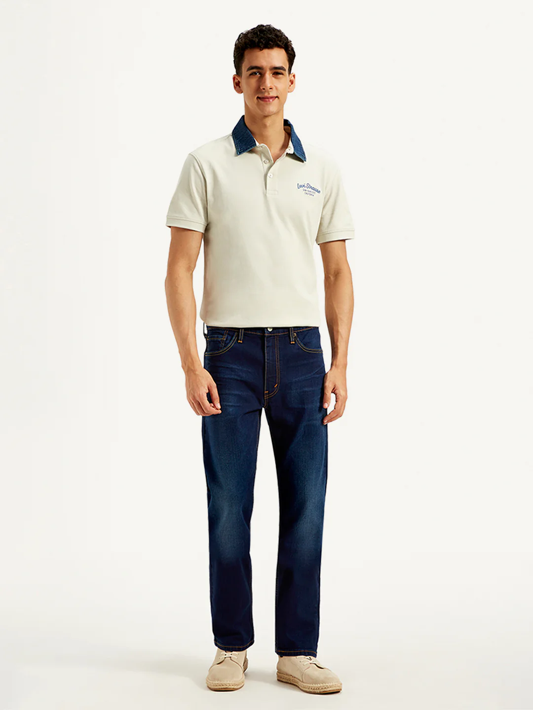 Men's 513 Navy Blue Slim Straight Fit Mid Rise Jeans - Image 2
